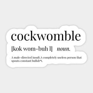 Cockwomble Definition Sticker
